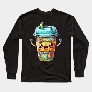 Kawai Coffee Long Sleeve T-Shirt